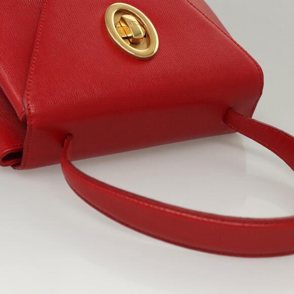 DIOR Hand Bag Leather Red Gold - Picture 6 of 12